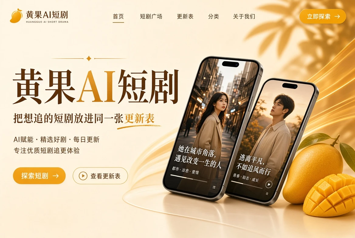 黄果AI短剧内容导览封面